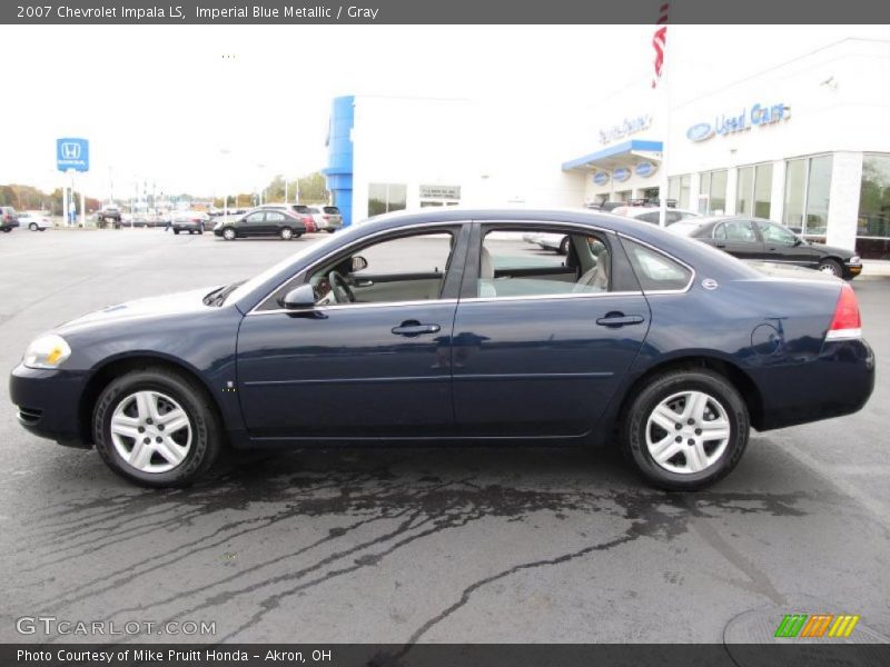 Imperial Blue Metallic / Gray 2007 Chevrolet Impala LS