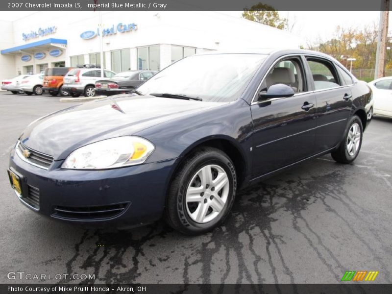 Imperial Blue Metallic / Gray 2007 Chevrolet Impala LS