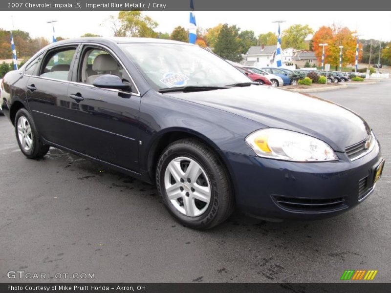 Imperial Blue Metallic / Gray 2007 Chevrolet Impala LS