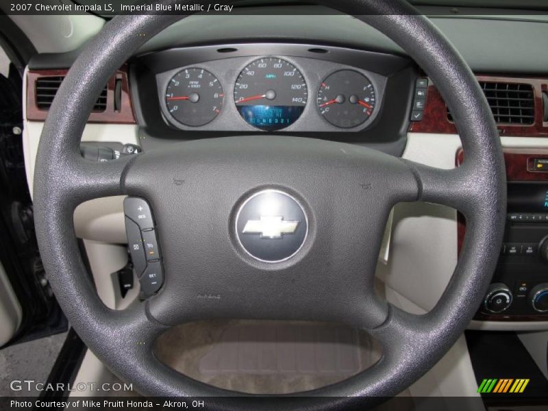 Imperial Blue Metallic / Gray 2007 Chevrolet Impala LS