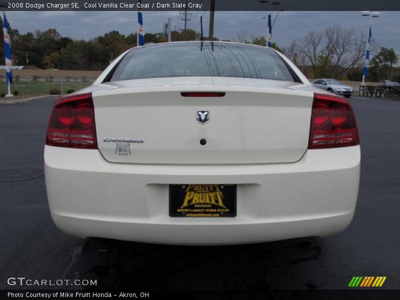 Cool Vanilla Clear Coat / Dark Slate Gray 2008 Dodge Charger SE