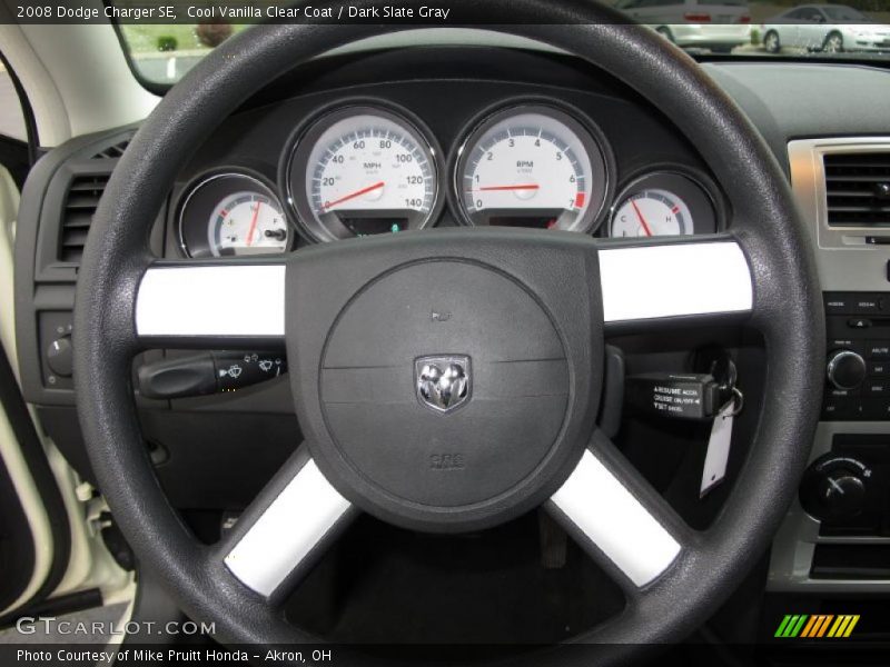 Cool Vanilla Clear Coat / Dark Slate Gray 2008 Dodge Charger SE