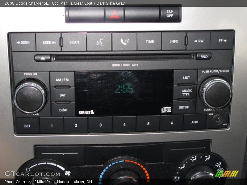 Cool Vanilla Clear Coat / Dark Slate Gray 2008 Dodge Charger SE