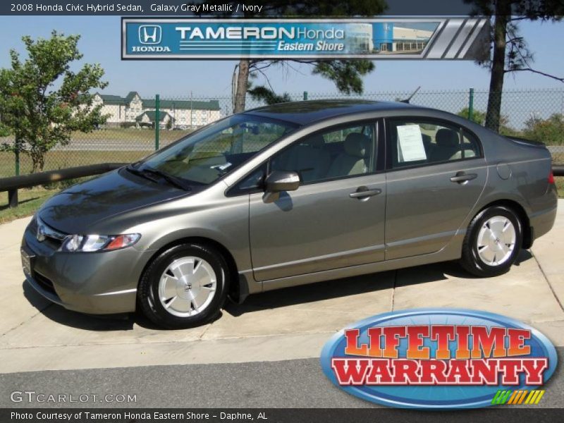 Galaxy Gray Metallic / Ivory 2008 Honda Civic Hybrid Sedan