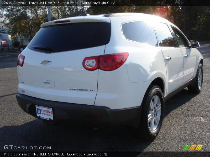 Summit White / Dark Gray/Light Gray 2010 Chevrolet Traverse LT AWD