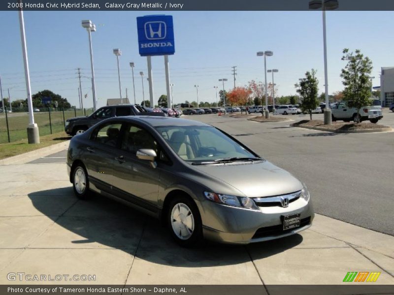 Galaxy Gray Metallic / Ivory 2008 Honda Civic Hybrid Sedan