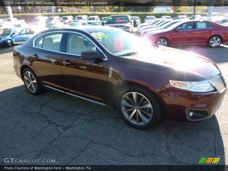 Cinnamon Metallic / Cashmere 2009 Lincoln MKS AWD Sedan