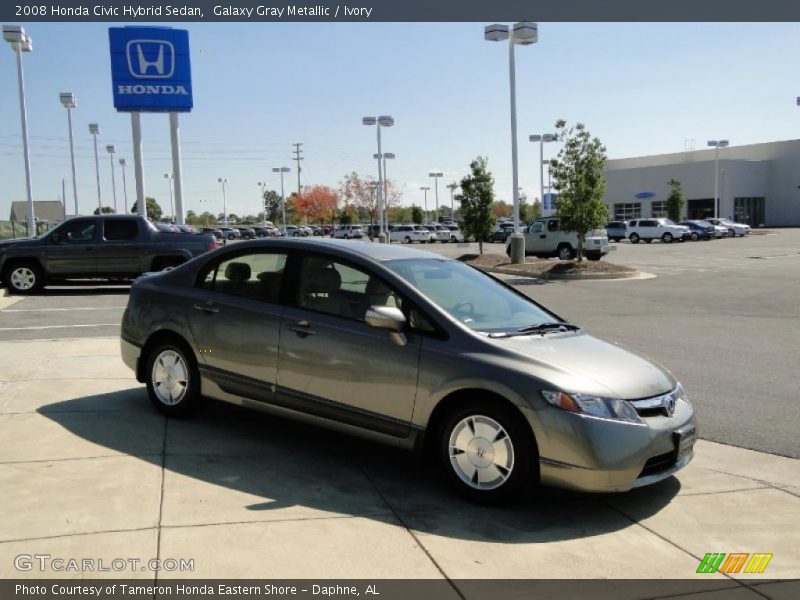 Galaxy Gray Metallic / Ivory 2008 Honda Civic Hybrid Sedan