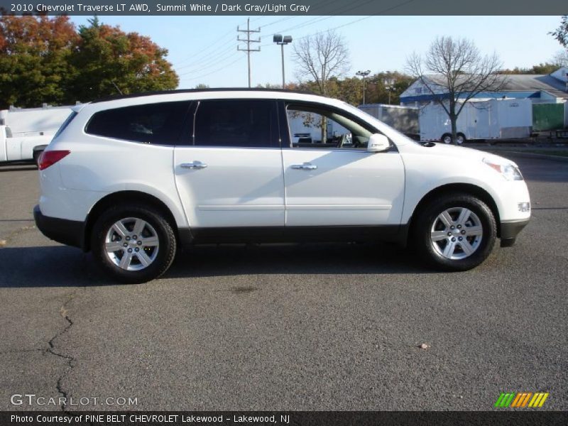 Summit White / Dark Gray/Light Gray 2010 Chevrolet Traverse LT AWD