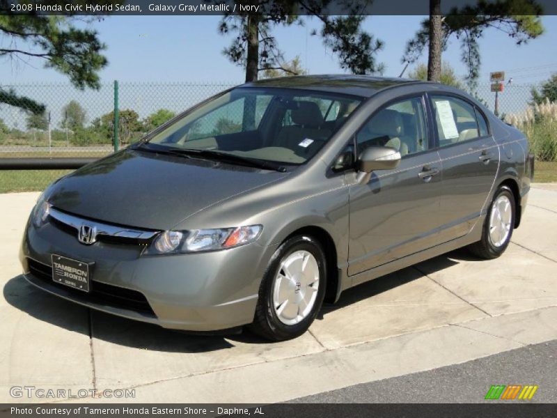 Galaxy Gray Metallic / Ivory 2008 Honda Civic Hybrid Sedan