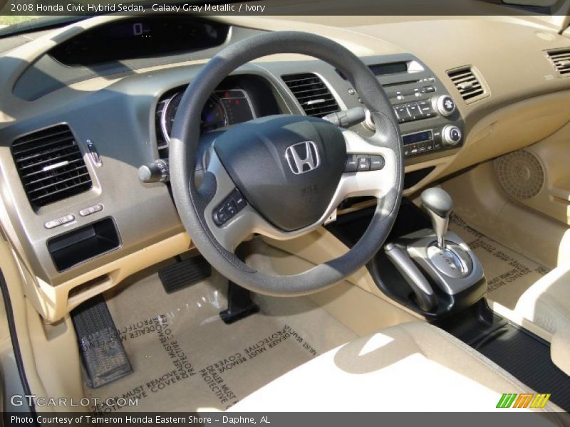 Galaxy Gray Metallic / Ivory 2008 Honda Civic Hybrid Sedan