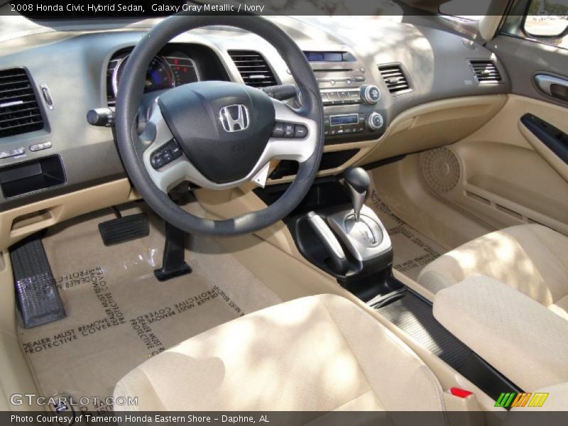 Galaxy Gray Metallic / Ivory 2008 Honda Civic Hybrid Sedan