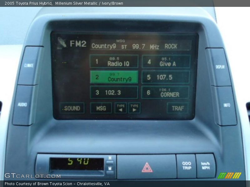 Controls of 2005 Prius Hybrid