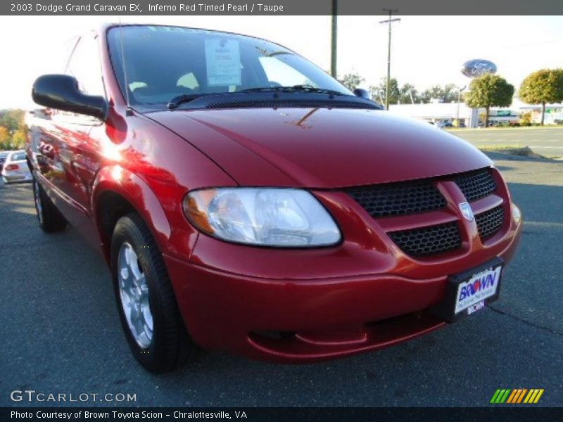 Inferno Red Tinted Pearl / Taupe 2003 Dodge Grand Caravan EX