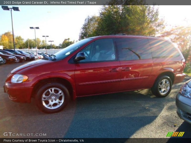 Inferno Red Tinted Pearl / Taupe 2003 Dodge Grand Caravan EX