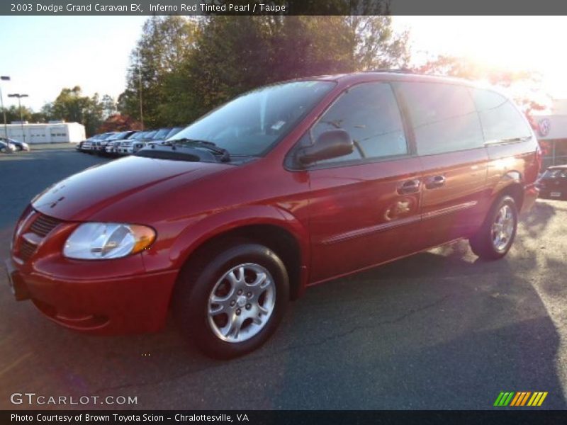 Inferno Red Tinted Pearl / Taupe 2003 Dodge Grand Caravan EX