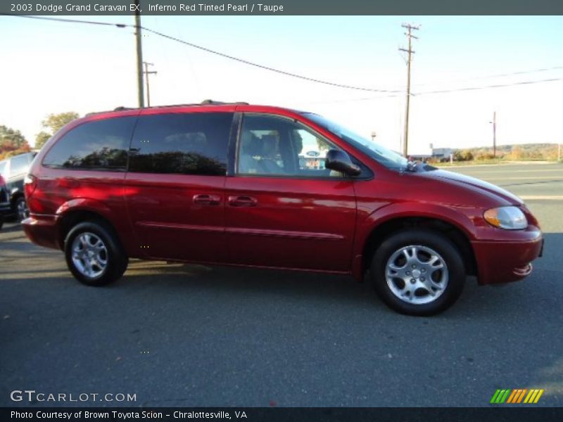 Inferno Red Tinted Pearl / Taupe 2003 Dodge Grand Caravan EX