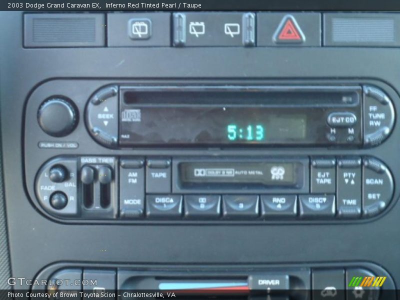 Inferno Red Tinted Pearl / Taupe 2003 Dodge Grand Caravan EX