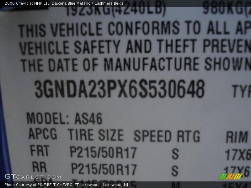 Daytona Blue Metallic / Cashmere Beige 2006 Chevrolet HHR LT