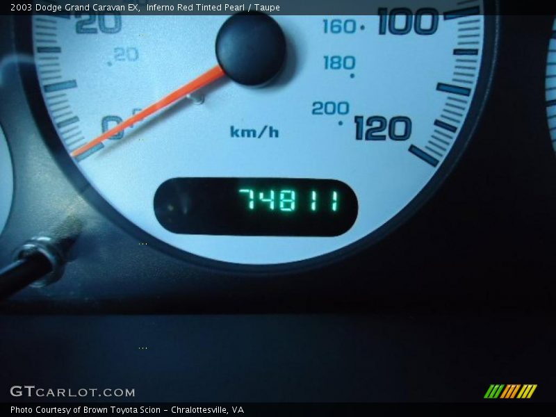 Inferno Red Tinted Pearl / Taupe 2003 Dodge Grand Caravan EX