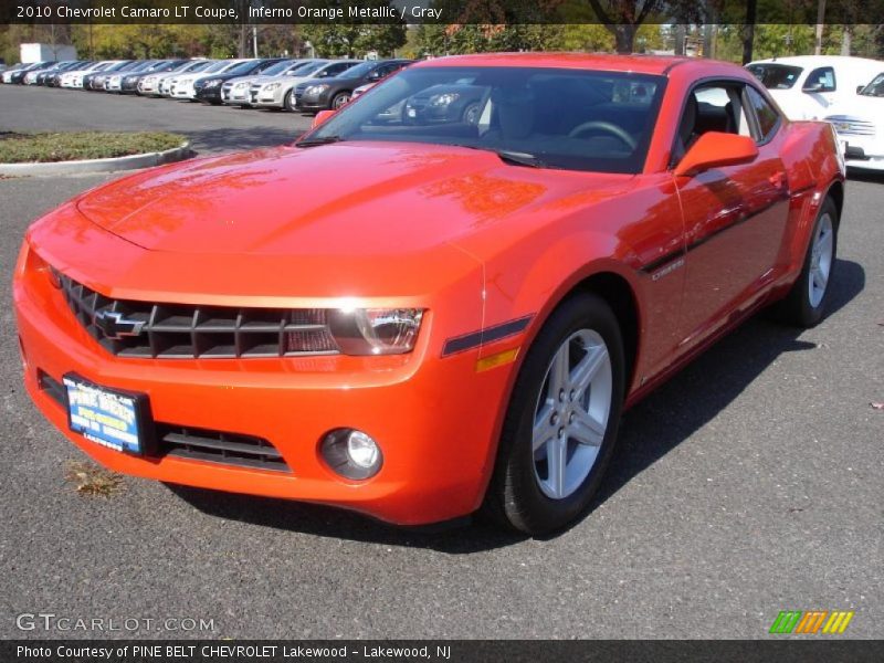 Inferno Orange Metallic / Gray 2010 Chevrolet Camaro LT Coupe
