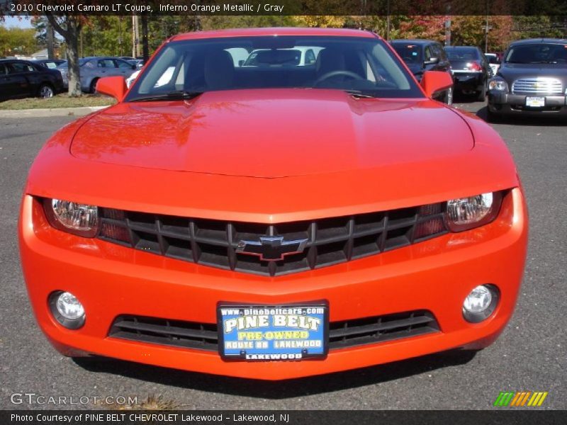 Inferno Orange Metallic / Gray 2010 Chevrolet Camaro LT Coupe