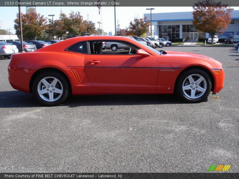 Inferno Orange Metallic / Gray 2010 Chevrolet Camaro LT Coupe