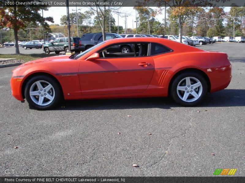 Inferno Orange Metallic / Gray 2010 Chevrolet Camaro LT Coupe