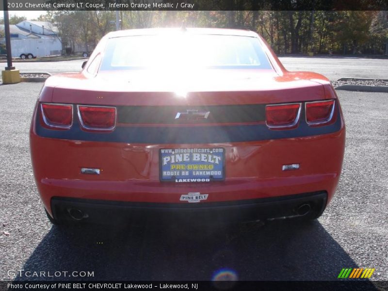 Inferno Orange Metallic / Gray 2010 Chevrolet Camaro LT Coupe