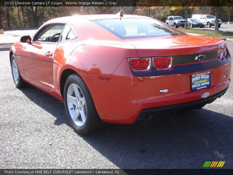 Inferno Orange Metallic / Gray 2010 Chevrolet Camaro LT Coupe