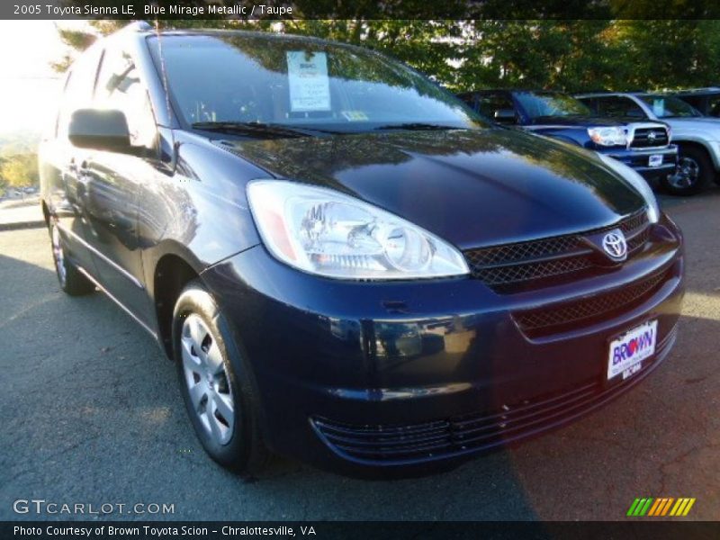 Blue Mirage Metallic / Taupe 2005 Toyota Sienna LE