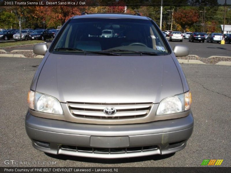 Desert Sand Mica / Oak 2003 Toyota Sienna LE