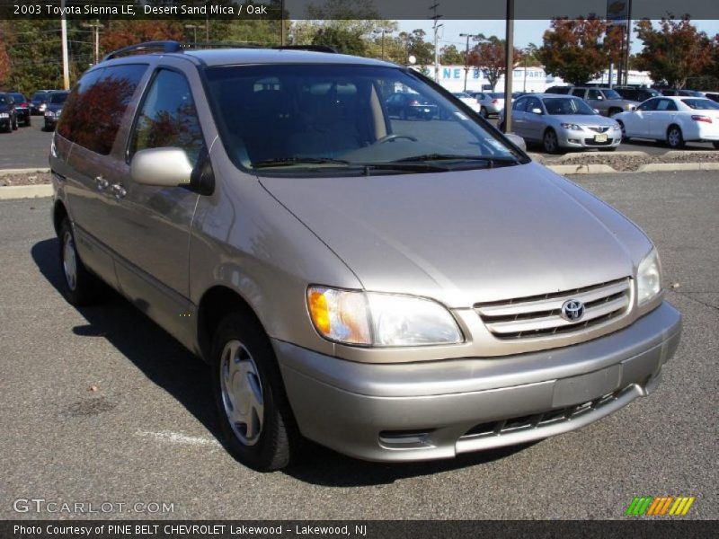 Desert Sand Mica / Oak 2003 Toyota Sienna LE