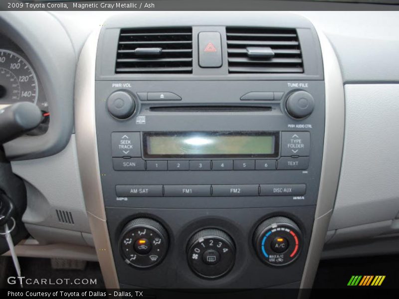 Controls of 2009 Corolla 