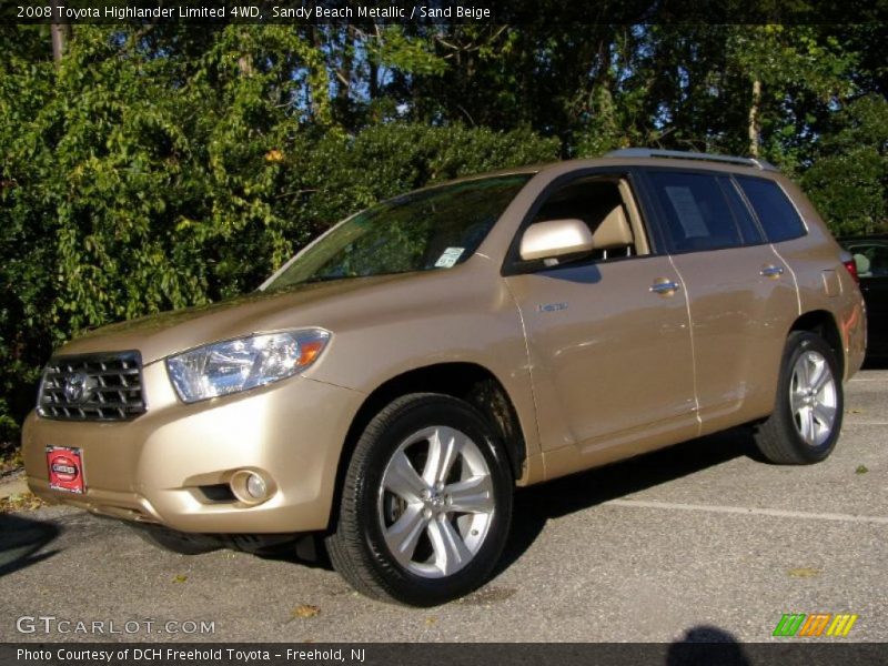Sandy Beach Metallic / Sand Beige 2008 Toyota Highlander Limited 4WD