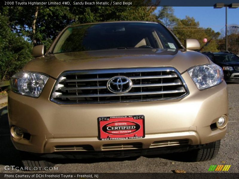 Sandy Beach Metallic / Sand Beige 2008 Toyota Highlander Limited 4WD