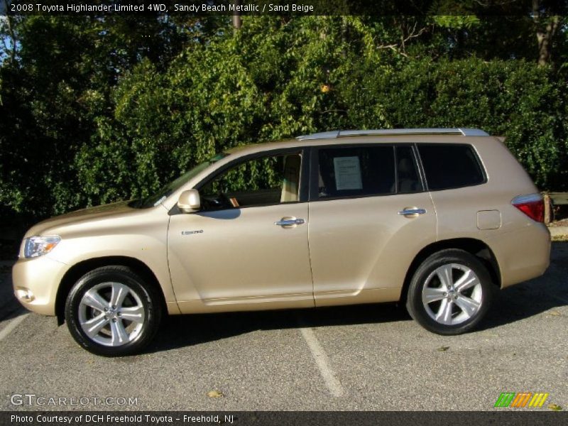Sandy Beach Metallic / Sand Beige 2008 Toyota Highlander Limited 4WD