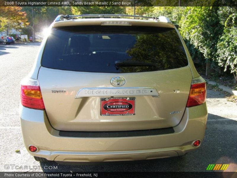 Sandy Beach Metallic / Sand Beige 2008 Toyota Highlander Limited 4WD