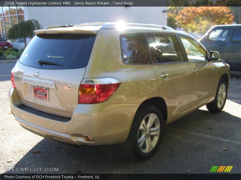 Sandy Beach Metallic / Sand Beige 2008 Toyota Highlander Limited 4WD