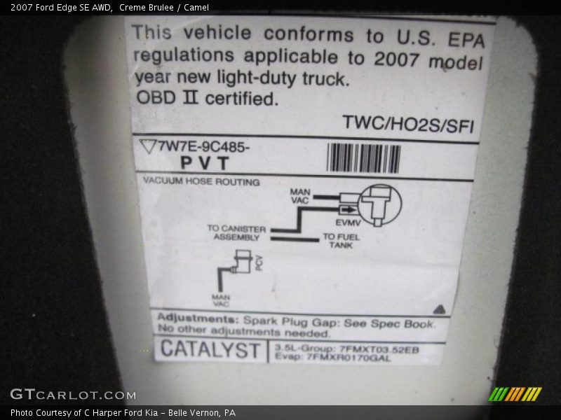 Creme Brulee / Camel 2007 Ford Edge SE AWD