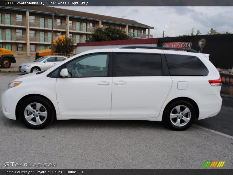 Super White / Light Gray 2011 Toyota Sienna LE