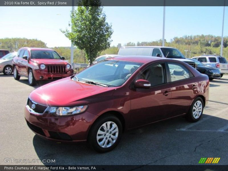 Spicy Red / Stone 2010 Kia Forte EX