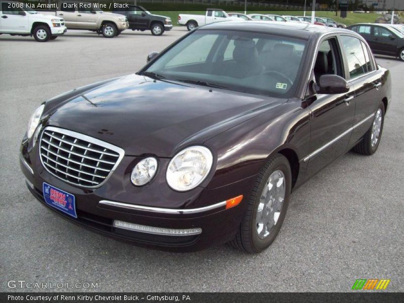 Dark Red Wine / Black 2008 Kia Amanti