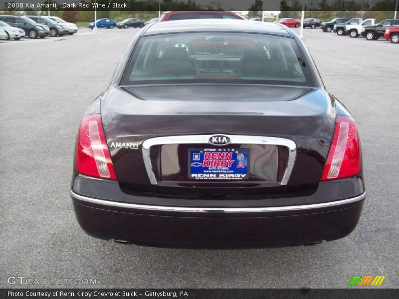 Dark Red Wine / Black 2008 Kia Amanti