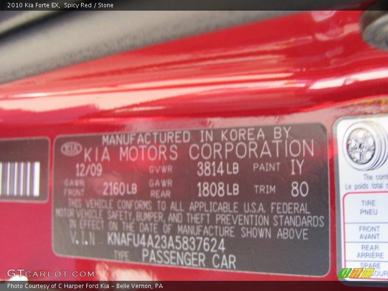 Spicy Red / Stone 2010 Kia Forte EX