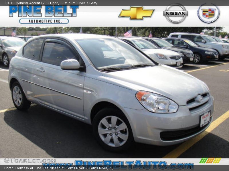 Platinum Silver / Gray 2010 Hyundai Accent GS 3 Door