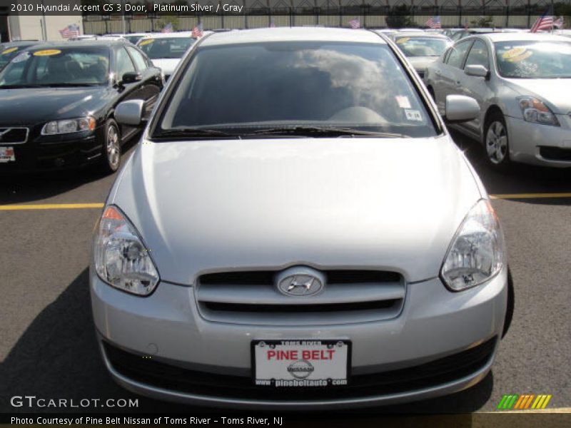 Platinum Silver / Gray 2010 Hyundai Accent GS 3 Door