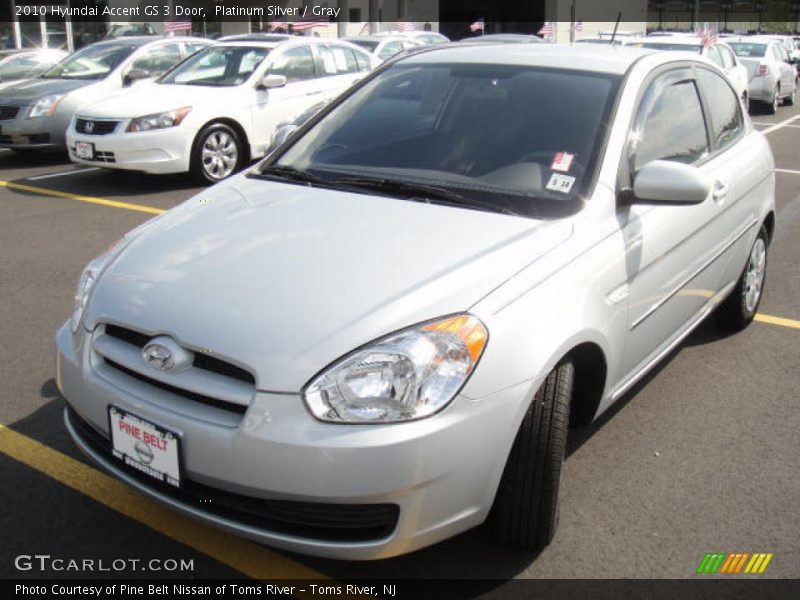 Platinum Silver / Gray 2010 Hyundai Accent GS 3 Door