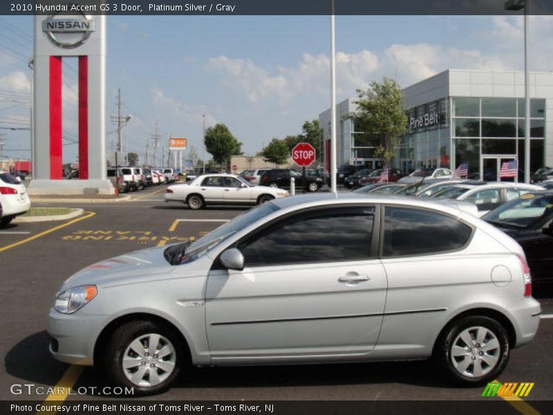 Platinum Silver / Gray 2010 Hyundai Accent GS 3 Door