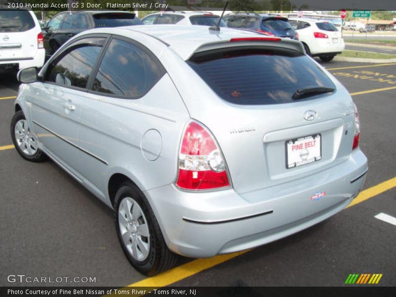 Platinum Silver / Gray 2010 Hyundai Accent GS 3 Door